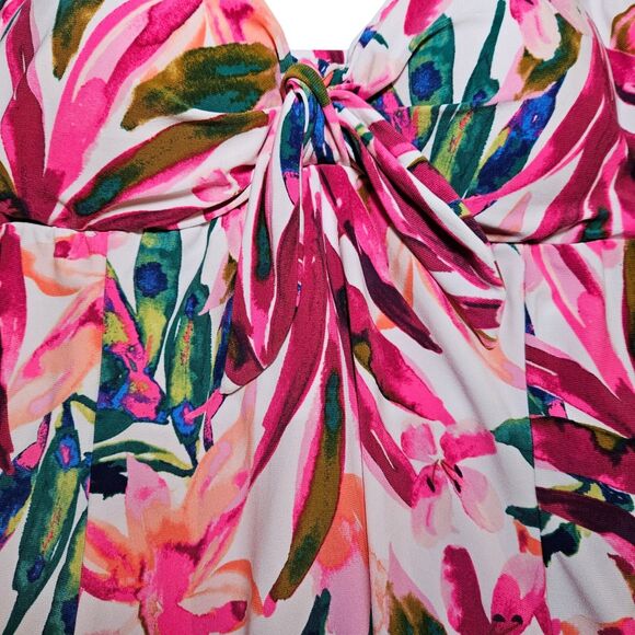 Bal Harbour 16W Hip Minimizer Tropical One-Piece Swimsuit Dress Vacation Resort - Picture 6 of 12